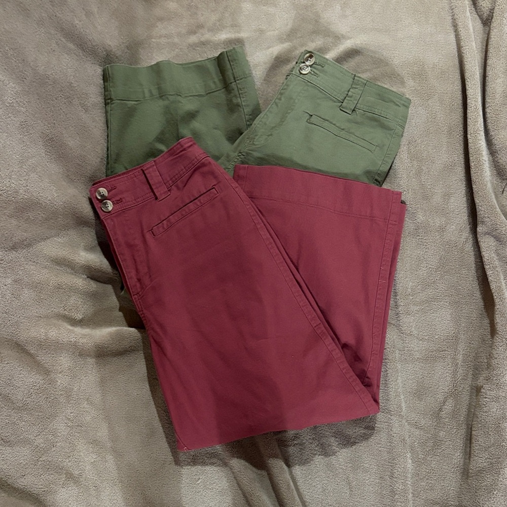 a new day Women's Pants in Green and Red
